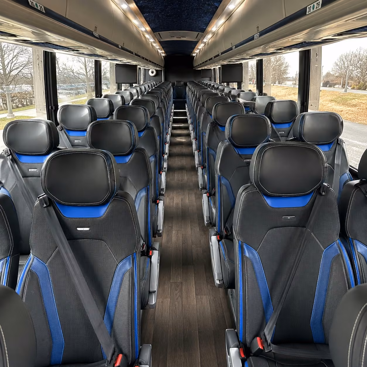 wichita charter bus interior